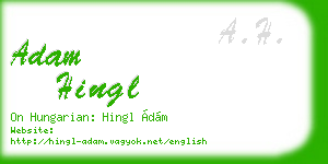 adam hingl business card